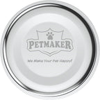 Set of 2 Stainless Steel Dog Bowls - 40Oz Pet Bowls with Decorative Dog Food Stand - Metal Food and Water Dishes for Large Pets - Puppy Essentials by  (Silver/Black)
