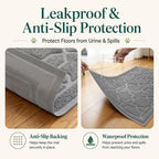 Cat Litter Mat, Waterproof Litter Trap Mat, 35.4X23.6, Dark Grey