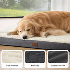 XL Dog Bed, Extra Large Pet Bed with Comfy Sherpa,44X32In Grey