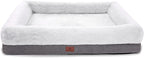 Orthopedic Dog Bed for Medium Dogs, Bolster Sides Dogs Sofa Bed with Removable Washable Cover & Non-Skid Bottom, Soft Pet Bed with Egg Foam Dog Couch for Sleeping, 31 X 25 Inch, Gray