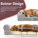 Orthopedic Dog Bed, Memory Foam Pet Sofa, Calming Dog Couch, Water Resistant Pet Bed, Washable Cover, Non-Slip Bottom, Chester, Cocoa Brown, 25" X 20" X 5.5"
